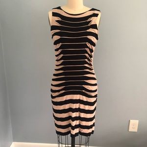 Betsey Johnson Striped Pleat Knit Dress